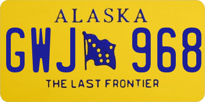 AK license plate GWJ968