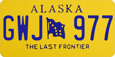 AK license plate GWJ977