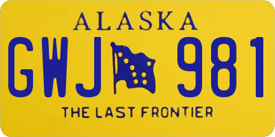 AK license plate GWJ981