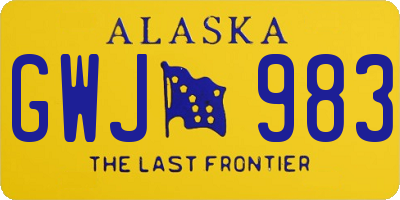 AK license plate GWJ983