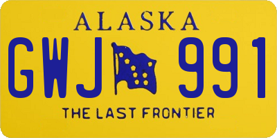 AK license plate GWJ991