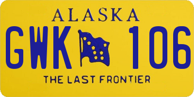 AK license plate GWK106