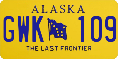 AK license plate GWK109