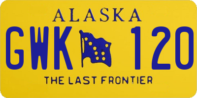 AK license plate GWK120