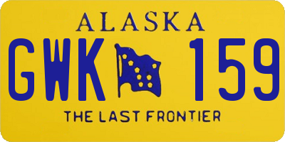 AK license plate GWK159