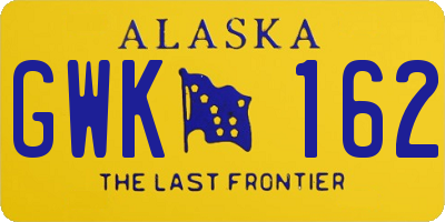 AK license plate GWK162