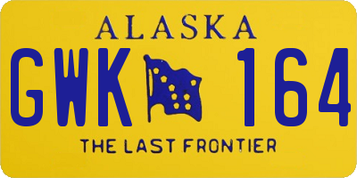 AK license plate GWK164