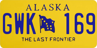 AK license plate GWK169