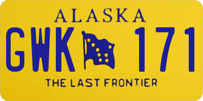 AK license plate GWK171