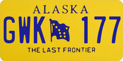AK license plate GWK177