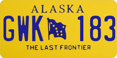 AK license plate GWK183
