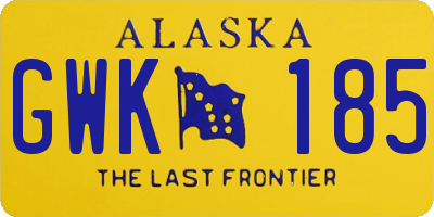 AK license plate GWK185