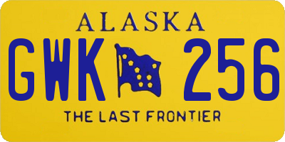 AK license plate GWK256