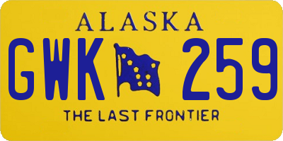 AK license plate GWK259