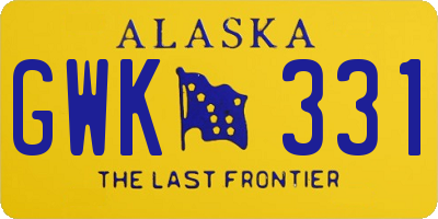 AK license plate GWK331