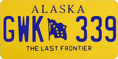 AK license plate GWK339