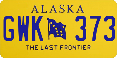 AK license plate GWK373