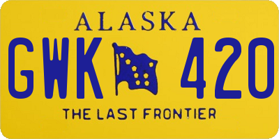 AK license plate GWK420