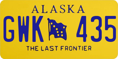 AK license plate GWK435