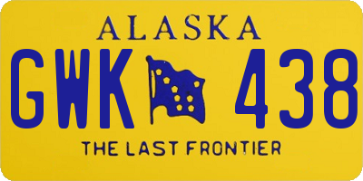 AK license plate GWK438