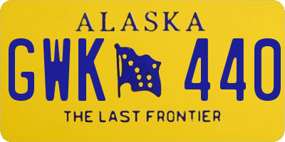 AK license plate GWK440