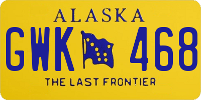 AK license plate GWK468