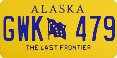 AK license plate GWK479