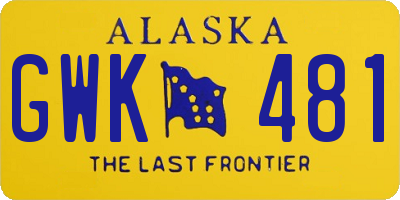 AK license plate GWK481