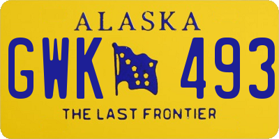 AK license plate GWK493