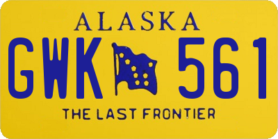 AK license plate GWK561