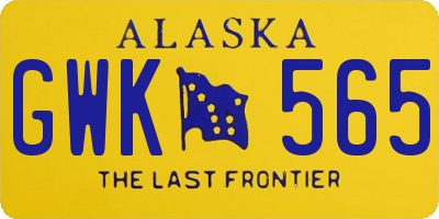 AK license plate GWK565
