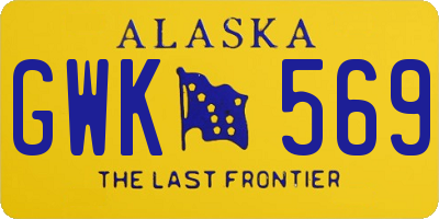 AK license plate GWK569