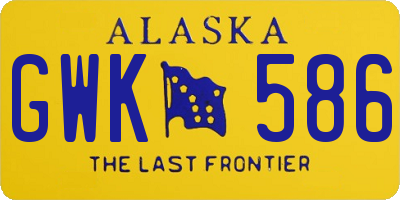 AK license plate GWK586