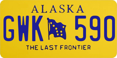 AK license plate GWK590