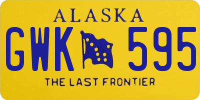 AK license plate GWK595