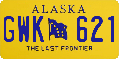 AK license plate GWK621