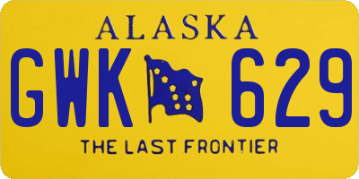 AK license plate GWK629