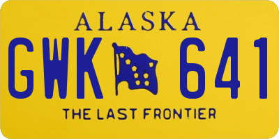 AK license plate GWK641
