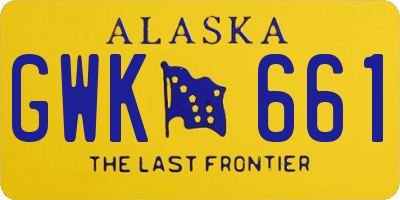 AK license plate GWK661