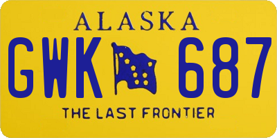 AK license plate GWK687