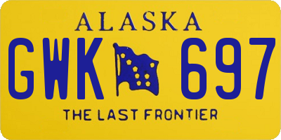 AK license plate GWK697