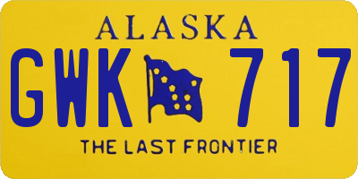 AK license plate GWK717