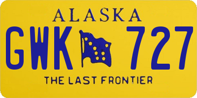 AK license plate GWK727