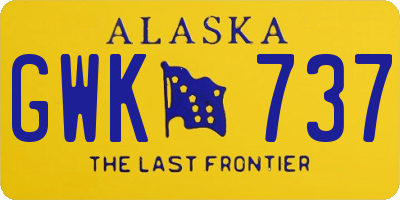 AK license plate GWK737