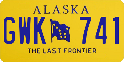 AK license plate GWK741