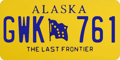 AK license plate GWK761
