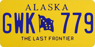 AK license plate GWK779
