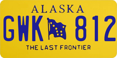 AK license plate GWK812