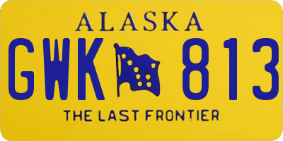 AK license plate GWK813