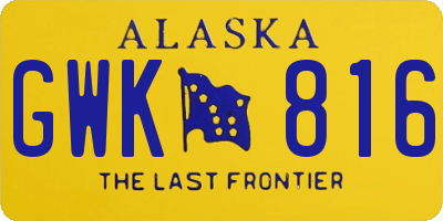 AK license plate GWK816